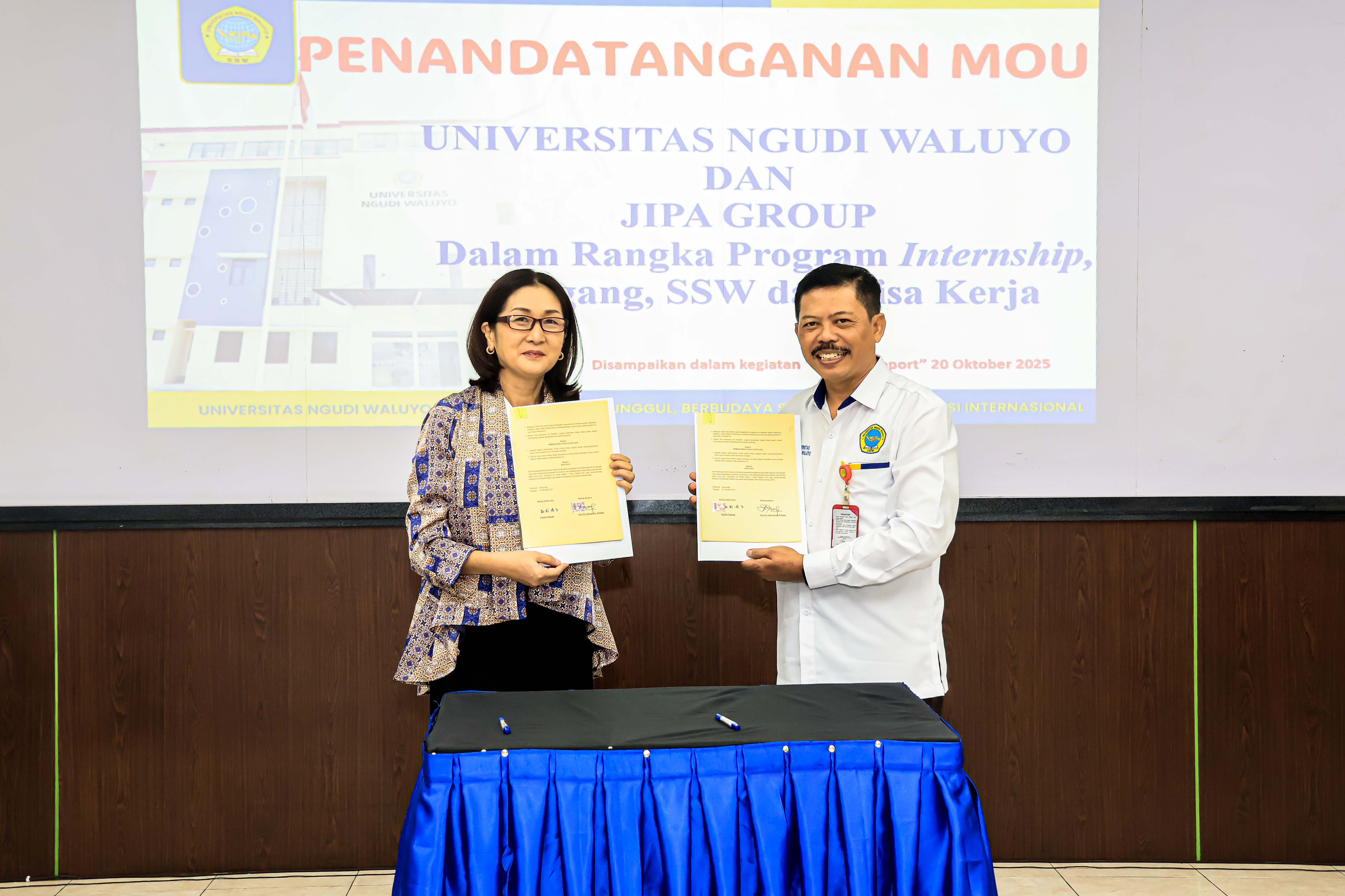 UNW Jalin Kerja Sama dengan PT JIPA Group untuk Program Internship bagi Mahasiswa Aktif dan Pemagangan bagi Alumni