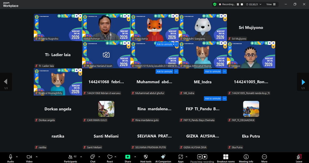 Siapkan Talenta Data Scientist, TI UNW Selenggarakan Workshop Machine Learning