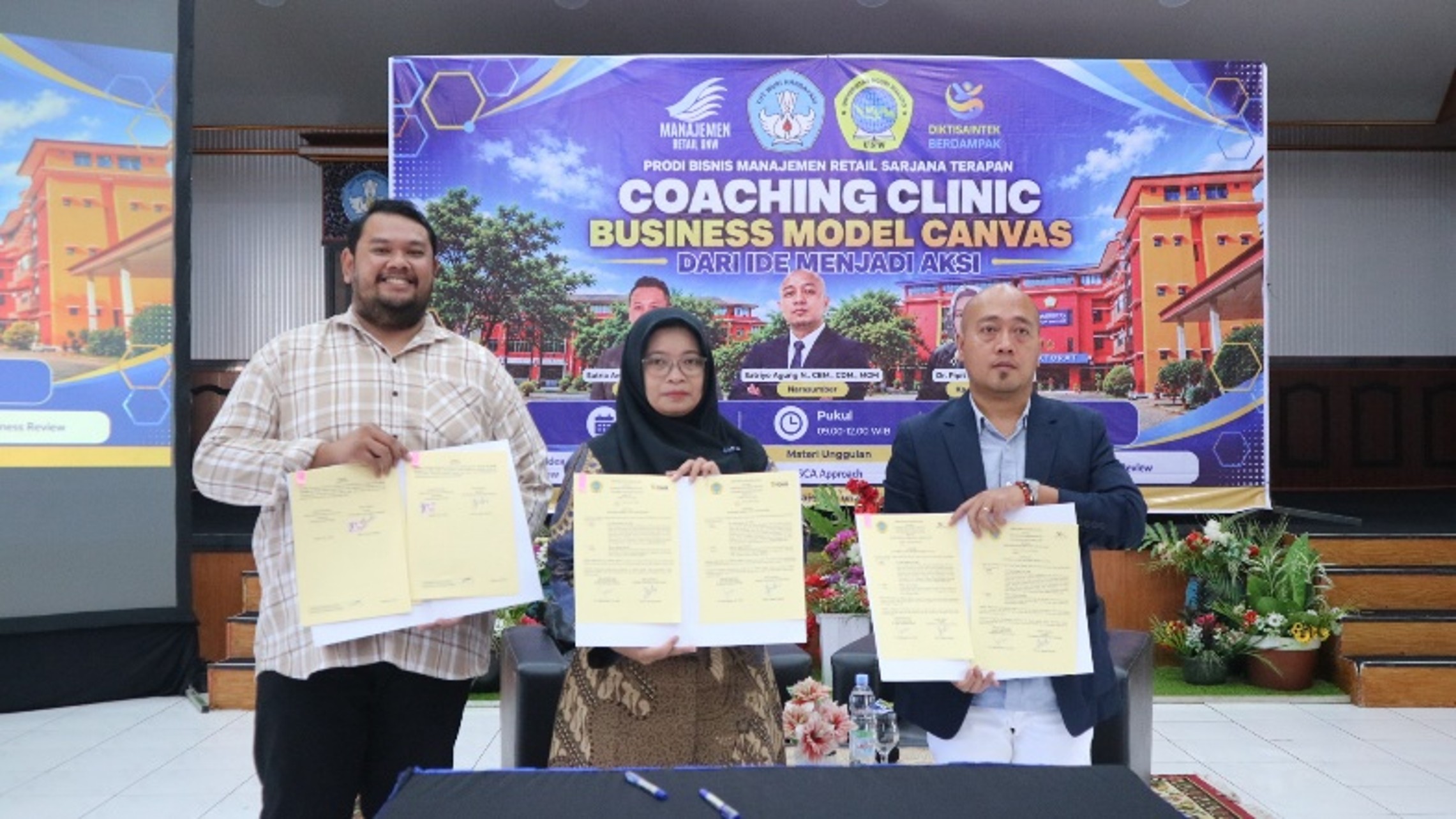 Mahasiswa Bisnis Manajemen Retail UNW Belajar Mengubah Ide Menjadi Aksi melalui Coaching Clinic Business Model Canvas
